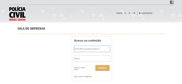 Polícia Civil de Minas Gerais lança Sala Virtual de Imprensa