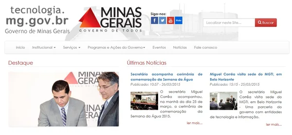 Nova home page da Secretaria de Estado de Ciência e Tecnologia e Ensino Superior