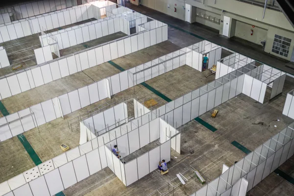 Estrutura do hospital de campanha, no Expominas, será entregue na sexta-feira (3/4)
