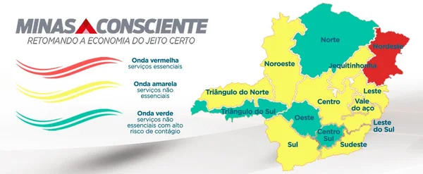 Macrorregiões Oeste e Centro-Sul avançam para onda verde do plano Minas Consciente