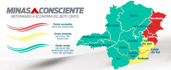Quatro macrorregiões de Saúde regridem para fases mais restritivas do Minas Consciente