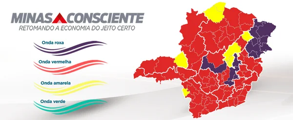 Macrorregiões Centro, Centro-Sul, Leste, Leste do Sul, Oeste e Vale do Aço avançam para onda vermelha