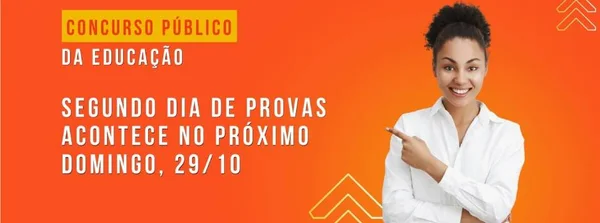 Concurso da Educação terá segundo dia de provas neste domingo (29/10)