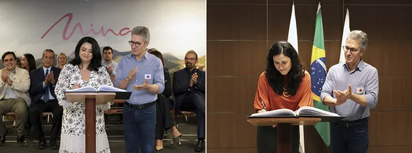 As secretárias Alê Portela (Desenvolvimento Social, à esq.) e Camila Neves (Planejamento e Gestão)