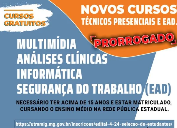 Fundação de Educação para o Trabalho de Minas tem mais de 200 vagas para cursos técnicos gratuitos