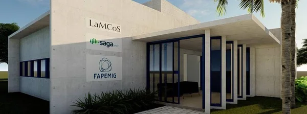Projeção da fachada do Laboratório de Modelagem Computacional e Sistemas (LaMCos), que fará parte do Centro