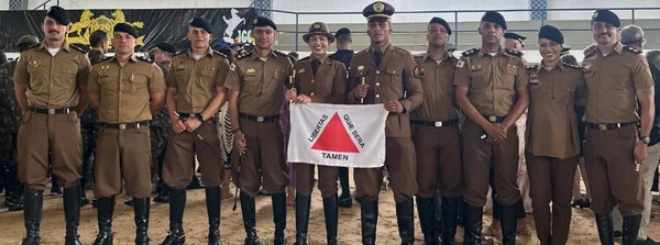 Tenente da cavalaria é a primeira mulher da PMMG a concluir o Curso de Instrutor de Equitação