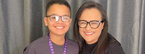 Daniela Pereira e o filho Anthony Santos.