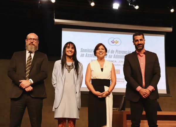 Nuno Miguel Branco (Conset), Gabriela Siqueira (OGE/MG), Marcela Dias (CGE-MG) e Rodrigo Matias (Seplag-MG)