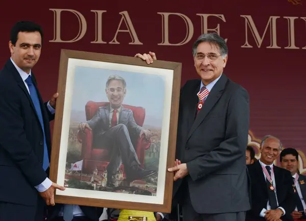 Governador Fernando Pimentel e ministro Patrus Ananias, durante a solenidade