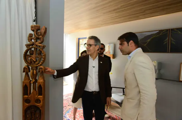 Romeu Zema visita instalações da Casacor, no Palácio das Mangabeiras