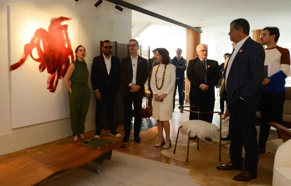 Romeu Zema visita instalações da Casacor, no Palácio das Mangabeiras