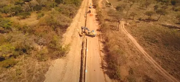 Reprodução de vídeo institucional da Copasa sobre a evolução das obras no Sistema São Francisco