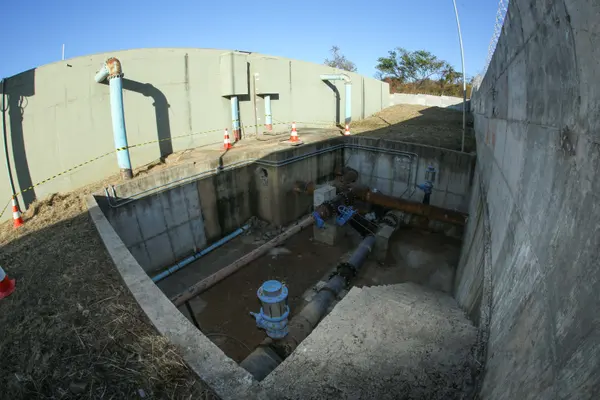 Reservatório de água de Januária que recebe água tratada do rio São Francisco