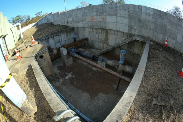 Reservatório de água de Januária que recebe água tratada do rio São Francisco