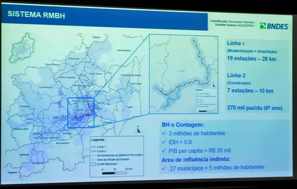 Governo lança edital para Concessão do Metrô da Região Metropolitana de Belo Horizonte