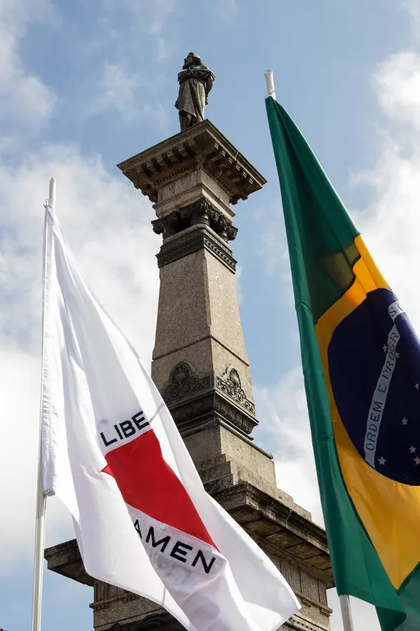 Momento cívico do Dia da Inconfidência na Praça Tiradentes, em Ouro Preto