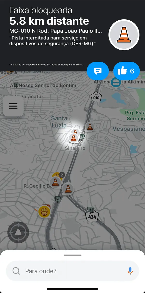 Em parceria inédita com aplicativo Waze, DER-MG atualiza informações sobre rodovias estaduais em tempo real
