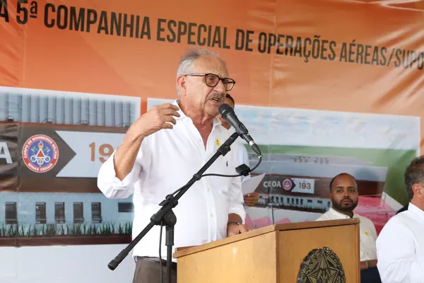 Lançamento da pedra fundamental da obra da 5ª Companhia Especial de Operações Aéreas (Ceoa) e Suporte Aéreo Avançado de Vida (SAAV), em Juiz de Fora