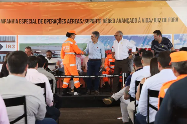Lançamento da pedra fundamental da obra da 5ª Companhia Especial de Operações Aéreas (Ceoa) e Suporte Aéreo Avançado de Vida (SAAV), em Juiz de Fora