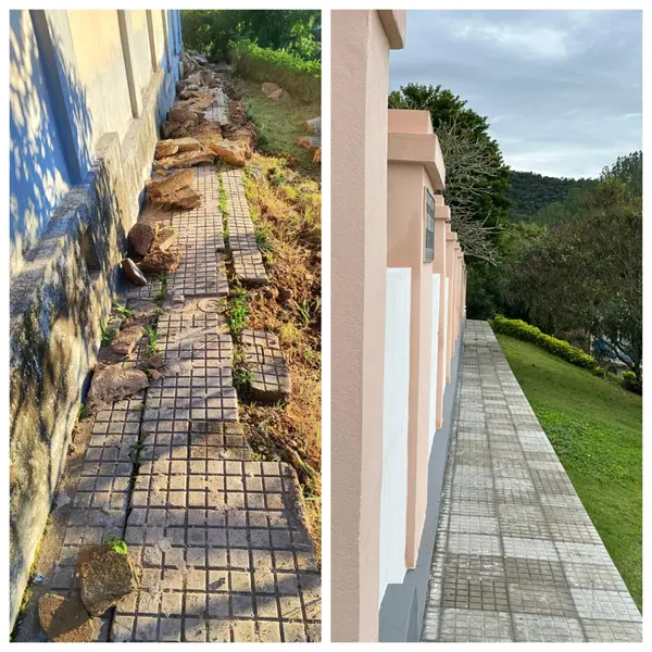 Passeio da Escola Estadual Doutor João Nogueira de Almeida, antes e depois da reforma