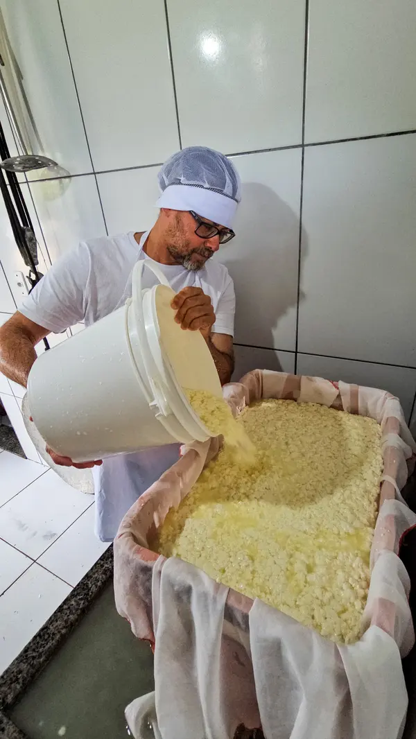 Renato Rocha, produtor de queijo cabacinha em Pedra Azul