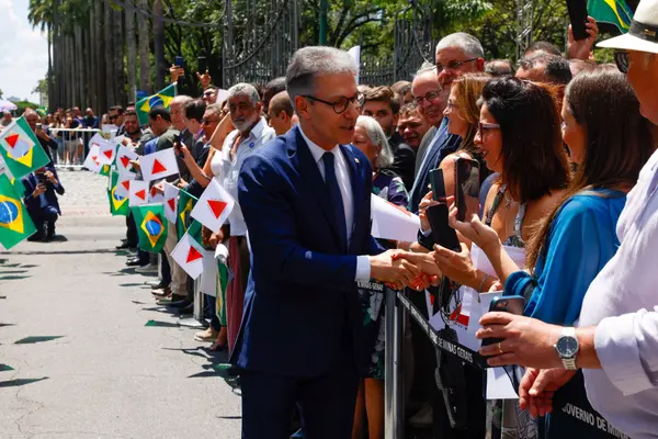 Governo de Minas realiza cerimônia de transmissão do cargo de governador de Romeu Zema para Mateus Simões