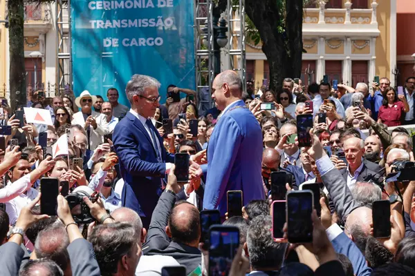 Governo de Minas realiza cerimônia de transmissão do cargo de governador de Romeu Zema para Mateus Simões