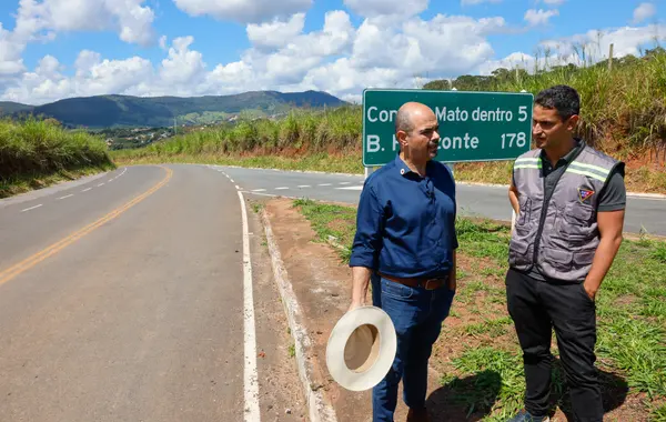 Governo de Minas vistoria conclusão de obras de recuperação da rodovia que liga Conceição do Mato Dentro a Congonhas do Norte