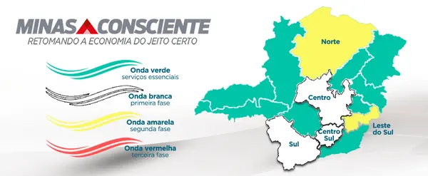 Macrorregião Centro, que engloba a RMBH, retorna à onda branca do plano Minas Consciente após aumento de casos