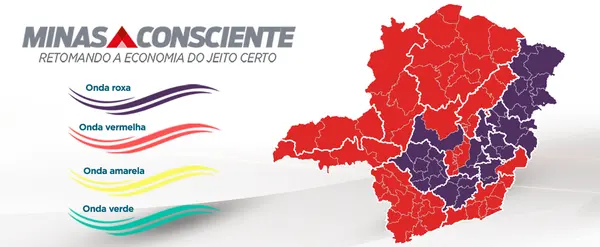 Macrorregiões Norte, Sul, Sudeste e Jequitinhonha avançam para onda vermelha do Minas Consciente