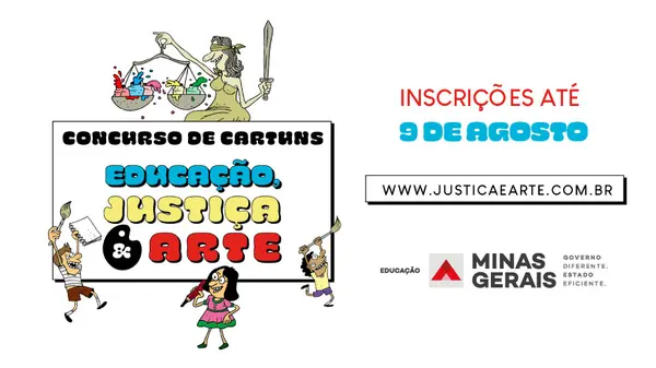Estudantes da rede pública de Minas podem participar do Concurso de Cartuns “Educação, Justiça e Arte”