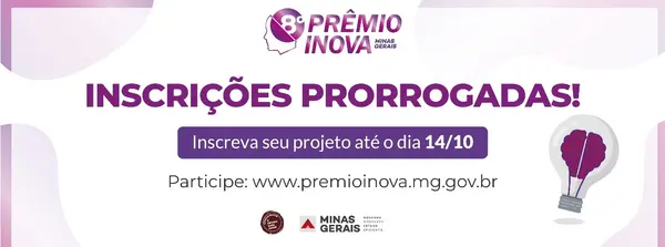 Inscrições para o Prêmio Inova são prorrogadas até segunda-feira (14/10)