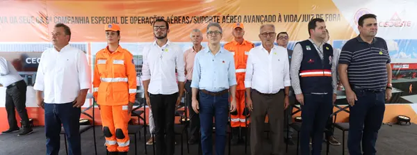 Governo de Minas lança pedra fundamental da Companhia Especial de Operações Aéreas em Juiz de Fora