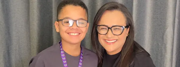 Daniela Pereira e o filho Anthony Santos.